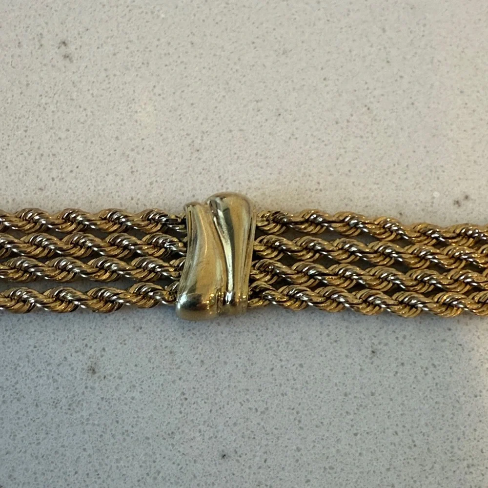 Timeless Italian 14kt solid gold triple rope bracelet - Picture 12 of 16